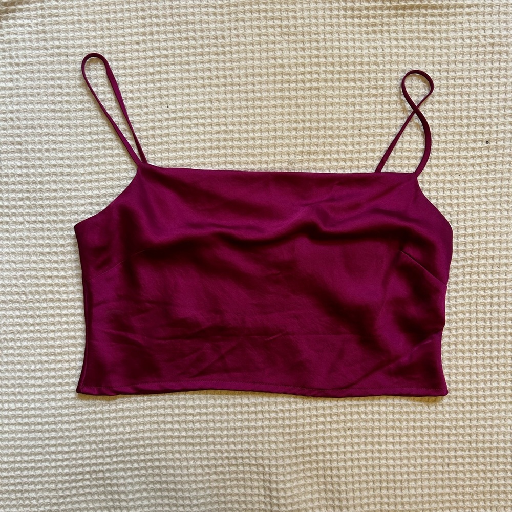 Express Red Cropped Camisole Top